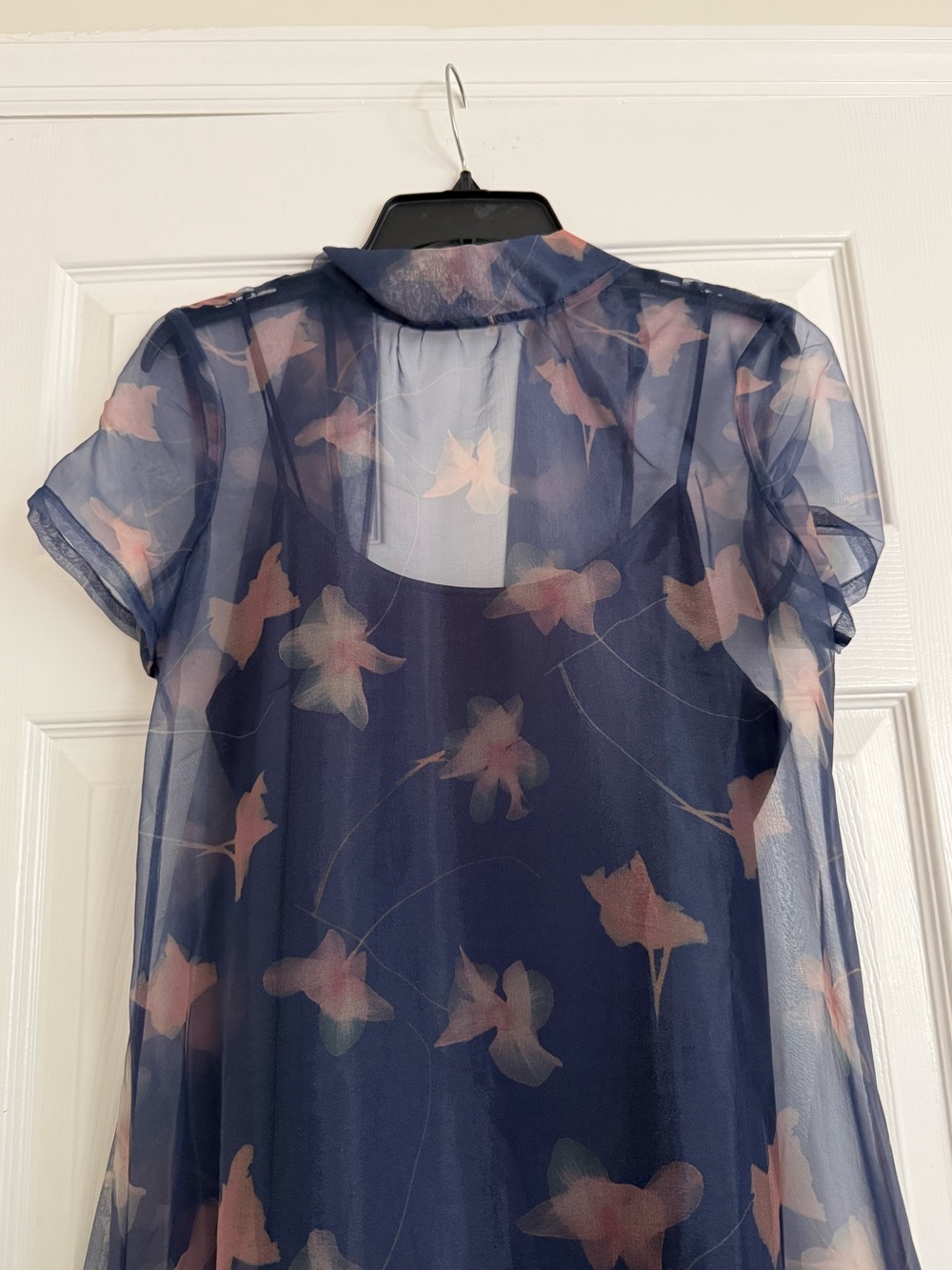 STAUD Calluna Maxi Dress Detachable Slip Botanical Navy Blue NEW with tags - Picture 4 of 11